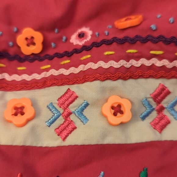 Baby Gap Y2K pink embroidered skirt size 2 boho - Picture 4 of 7